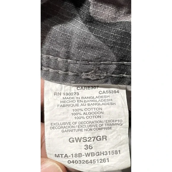 Wrangler Cargo Shorts Mens 36 Green Camo 10" Ripstop Utility Military - Picture 4 of 10